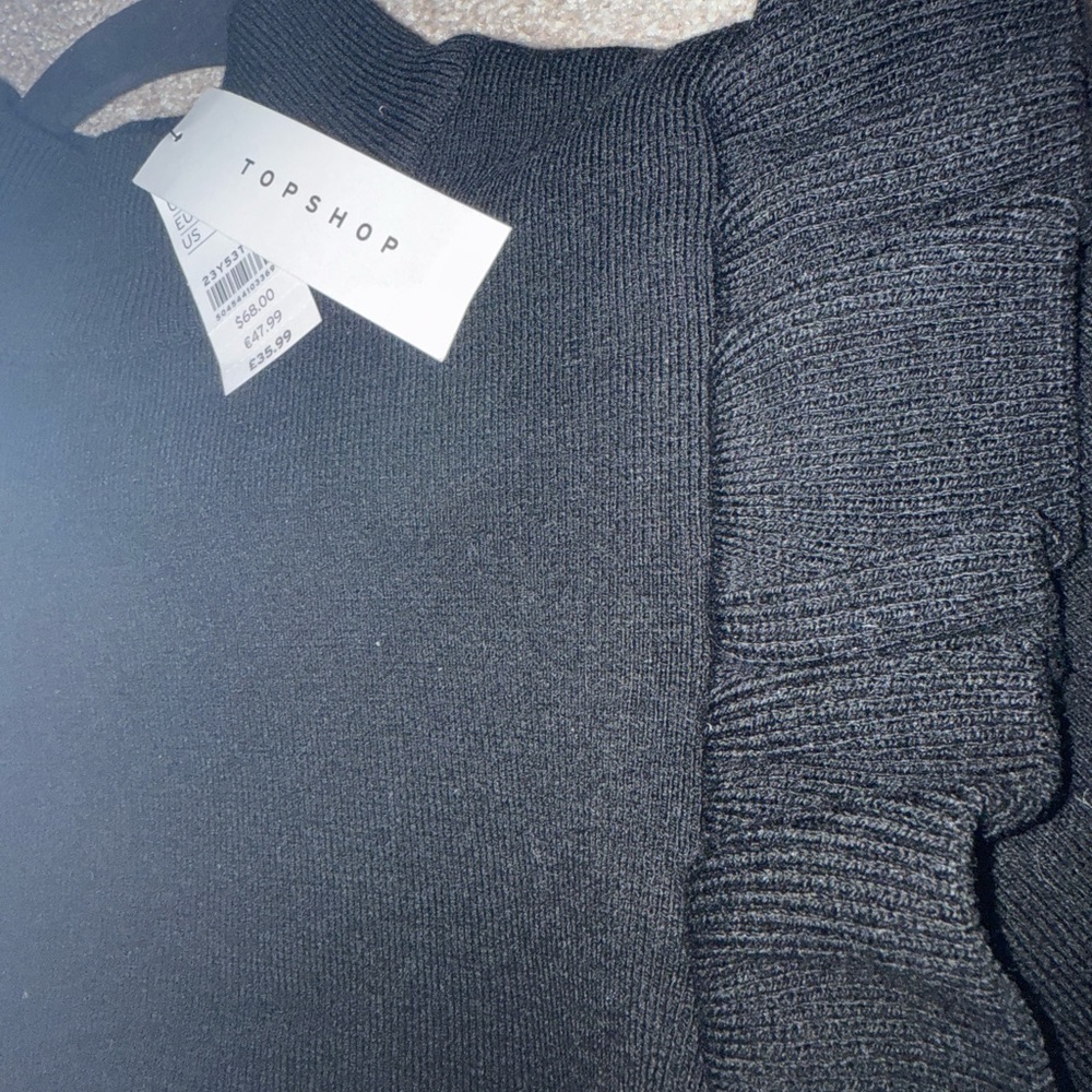 Black Topshop Ruffled Sweater - Picture 4 of 5